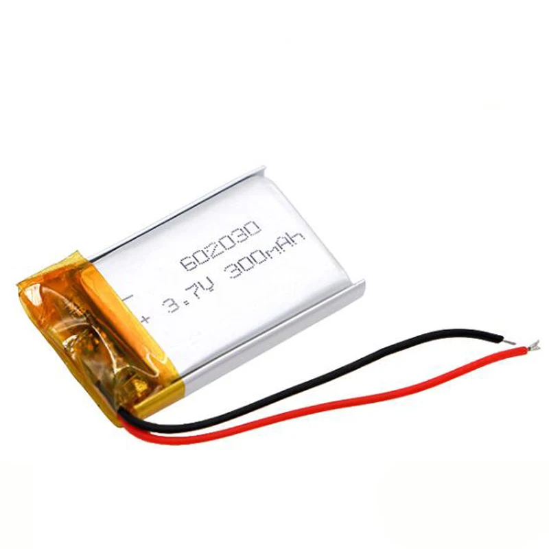 3,7 v 300mah 602030 литий-полимерные перезаряжаемые батареи для смарт-часов Bluetooth динамик MP4 селфи палка smartwatch батарея