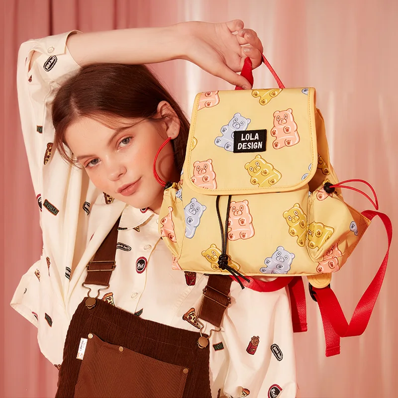 

College Fashion Backpack Nylon Cute Kids Preschool Unique Small School Bags Girls Travel Korean Mochila Kids Bags AE50SB