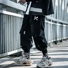 Джоггеры мужские черные с карманами, тренировочные брюки-карго в стиле хип-хоп, уличная одежда, тренировочные штаны для мужчин, повседневные Японские военные тактические