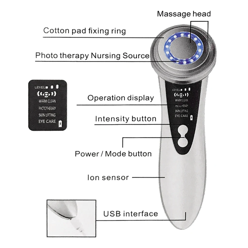 

Blackhead Artifact to Blackhead Beauty Cleanser Ultrasonic Color Brighten Facial Cleanser Facial Massager Cleansing and Peeling