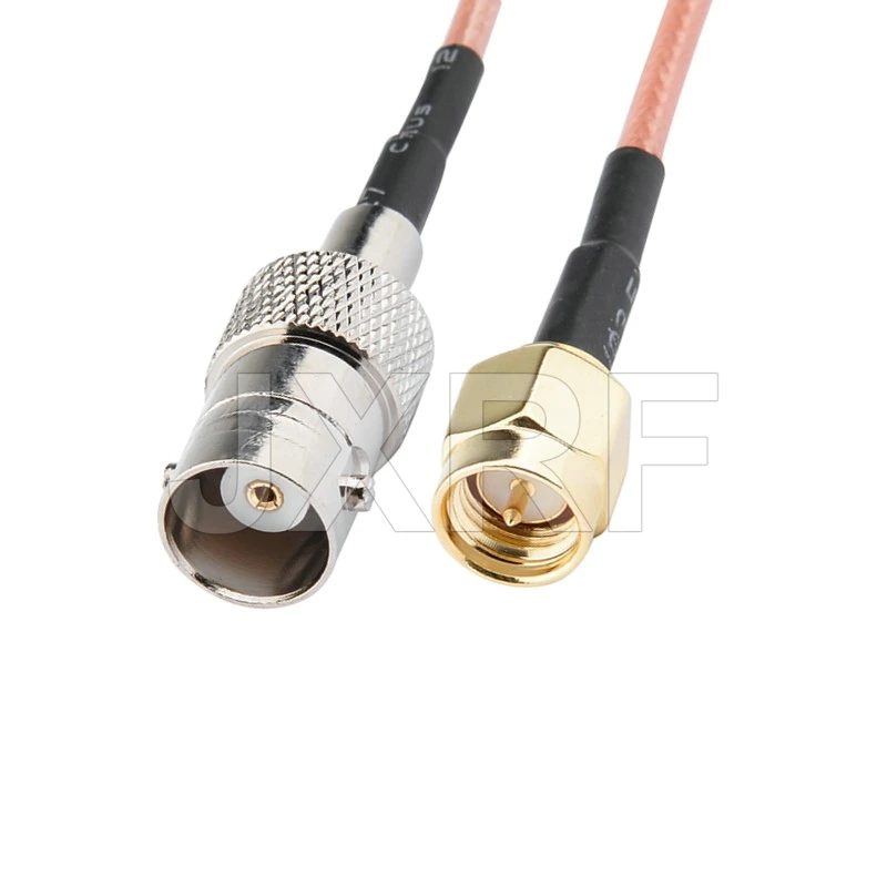 JXRF BNC Мужской Женский штепсельно-гнездовой комплект правый угол SMA Разъем RF