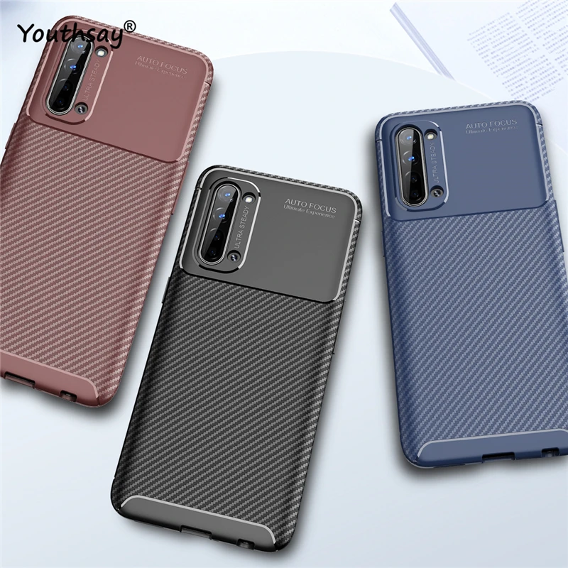 for oppo reno3 case carbon fiber fundas tpu rubber soft silicone protective phone case for oppo reno 3 cover for oppo reno3 pro free global shipping
