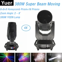 4pcs lights1pc flight case yodn 380w beam spot zoom light dmx512 professional moving head light dj bar party stage light effect