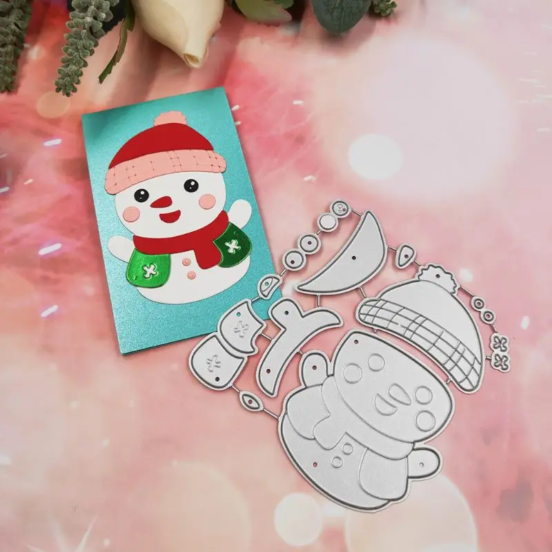 

Christmas Snowman Metal Cutting Dies Stencil Scrapbooking DIY Album Stamp Paper Card Embossing Decor Craft