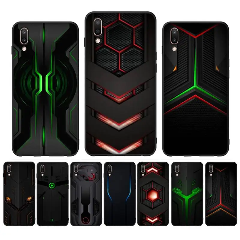 

Armor Pattern Print Phone Case For Oppo Reno Realme C3 6Pro for vivo Y91C Y17 Y19 Funda Capa