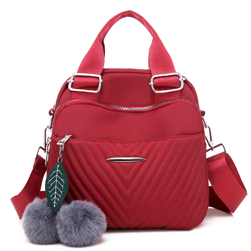 Women Backpack Female Hairball New Shoulder Bag Multi-purpose Casual Fashion Ladies Small Backpack Travel Bag For Girls Backpack