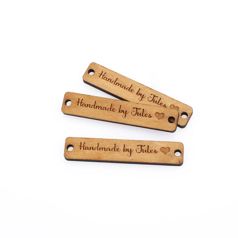 Деревянные Этикетки квадратные деревянные вязаные этикетки