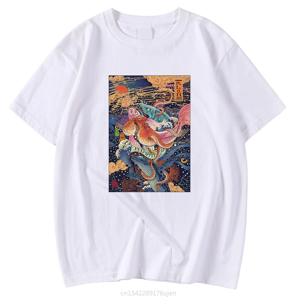 

Rlon Wang Ukiyoe Printing Tops Short Oversized M-5xl T Shirts Spring Summer Tshirts Sleeved Fashion T-Shirts Women