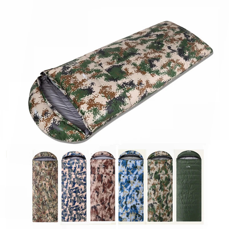 

Портативный Камуфляжный спальный мешок-конверт, весенне-осенний водонепроницаемый спальный мешок для кемпинга, утиный пух, 800 г