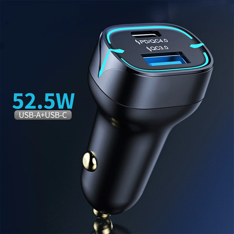 USB C Car Charger 52.5W Car Adapter with One 30W PD Port for MacBook Pro/Air, iPad Pro, iPhone 12, S10/S21/S20
USB C Car Charger 52.5W Car Adapter with One 30W PD Port for MacBook Pro/Air, iPad Pro, iPhone 12, S10/S21/S20