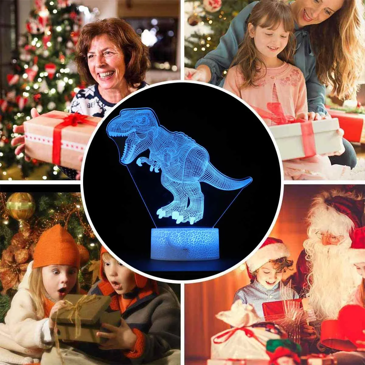 

Dinosaur Toys 3d Night Light with Led Touch Switch Colorful Atmosphere for Home Decoration Light Table Christmas Gifts for child