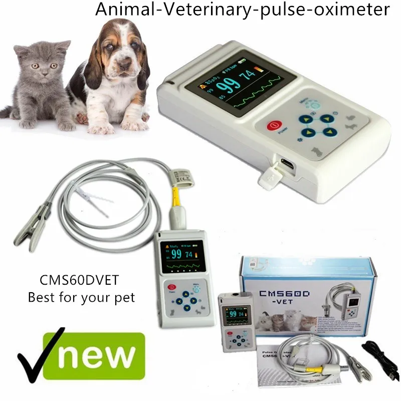 

CONTEC Vet Veterinary Pulse Oximeter Handheld SPO2 Pr Monitor Vet Tongue,Ear Probe CMS60D Vet