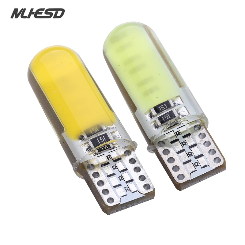 10 шт. T10 COB светодиодный W5W 194 168 12SMD парковочная лампа авто Клин габаритный фонарь с