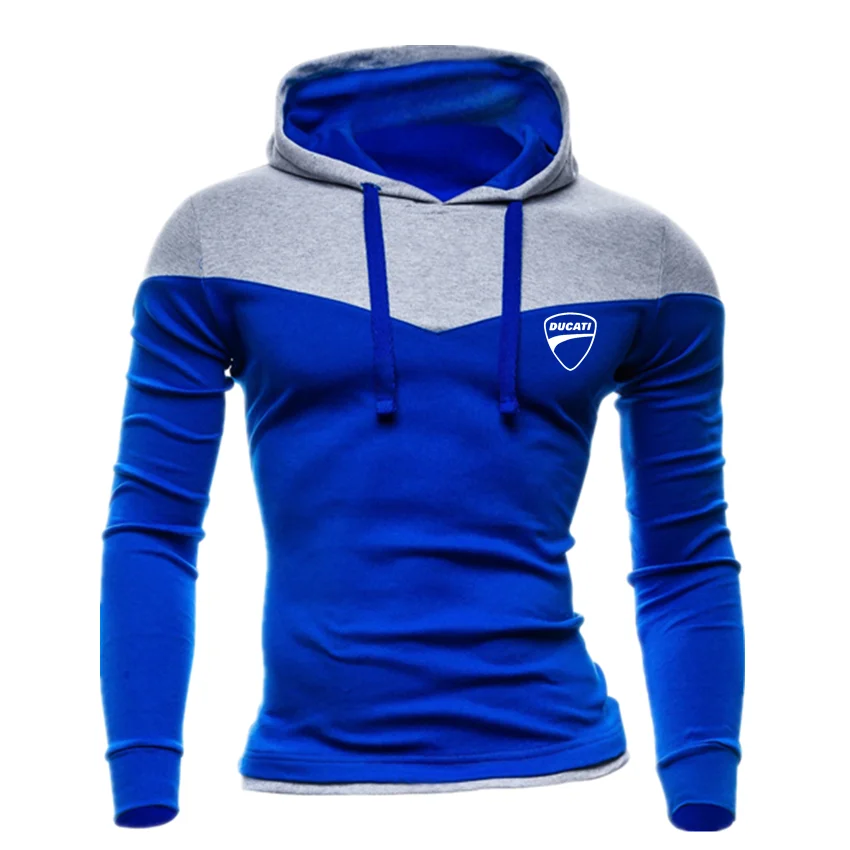

2021Ducati Car New Men Fashion Hooded Pullover Windbreaker Bomber Jacket Autumn Men Street Outdoor Casual Printed Hooded Sweater