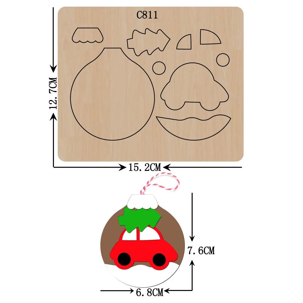 Новые рождественские украшения деревянные штампы для скрапбукинга C-811 разных