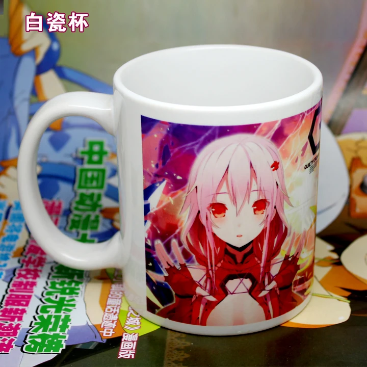 

Guilty Crown OUM A SHU YUZURIHA INORI Mug Cup Cosplay Prop High Temperature Color-changing Mug Cup,More Designs