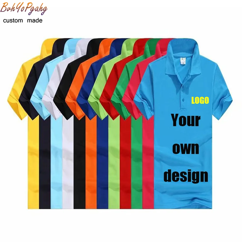 Рубашка поло с логотипом на заказ/сделай сам летняя рубашка коротким рукавом и