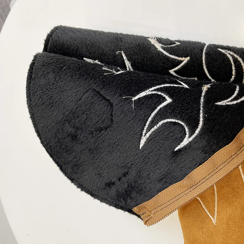 Женские ковбойские ботинки в западном стиле остроносые женские до середины икры