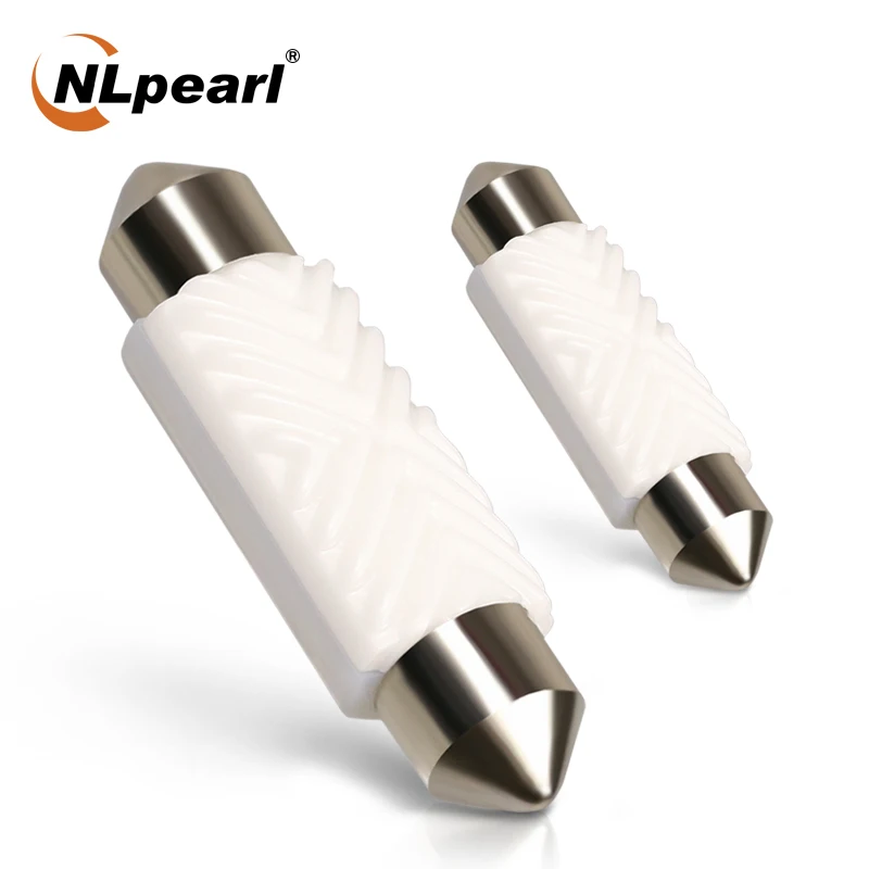 NLpearl 2x сигнальные лампы 31 мм 36 39 42 C5W светодиодные 12V 2835SMD C10w Led Canbus салона Купол