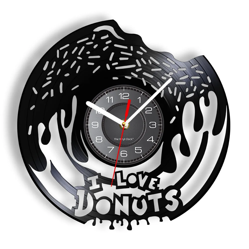 

Виниловые часы-пончики с надписью «I Love Donut»