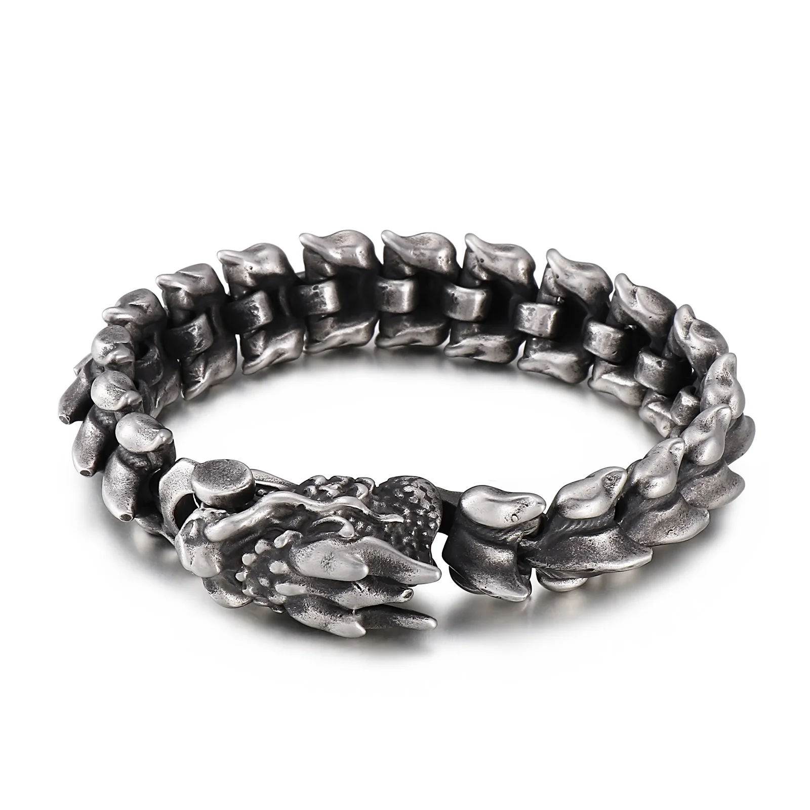 

316L Stainless Steel Cool Dinosaur Head Bone Bracelet Men Street Culture Dancing Jewelry