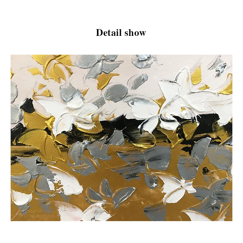 

Hand Painted Gold Abstract Oil Painting On Canvas Wall Art Pictures Home Decor Living Room Decoration Salon Texture