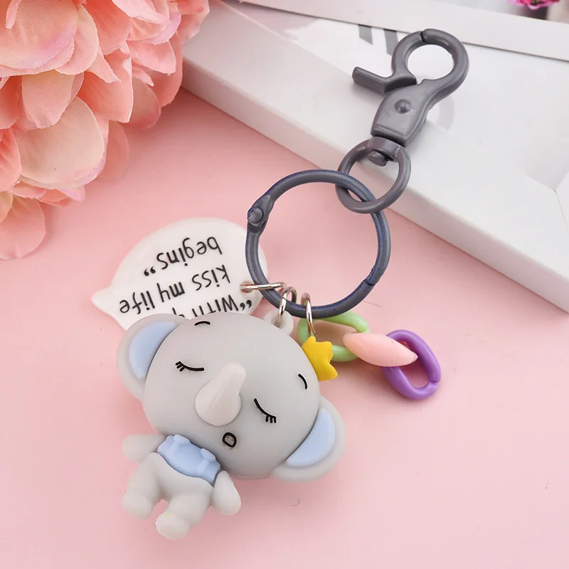 Милые брелоки с мультяшным слоном эпоксидная диалоговое окно вашим поцелуем my life
