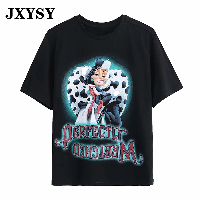 JXYSY Англия high street Девушки Печать Лоскутная хлопковая летняя футболка Женская
