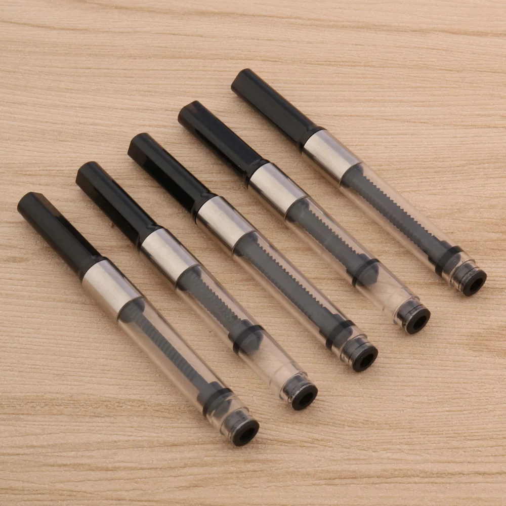 

Высокое качество, 5 шт., черная медная ручка 3,4 мм, конвертер чернил, стержни для ручек, канцелярские принадлежности, офисные школьные принадлежности