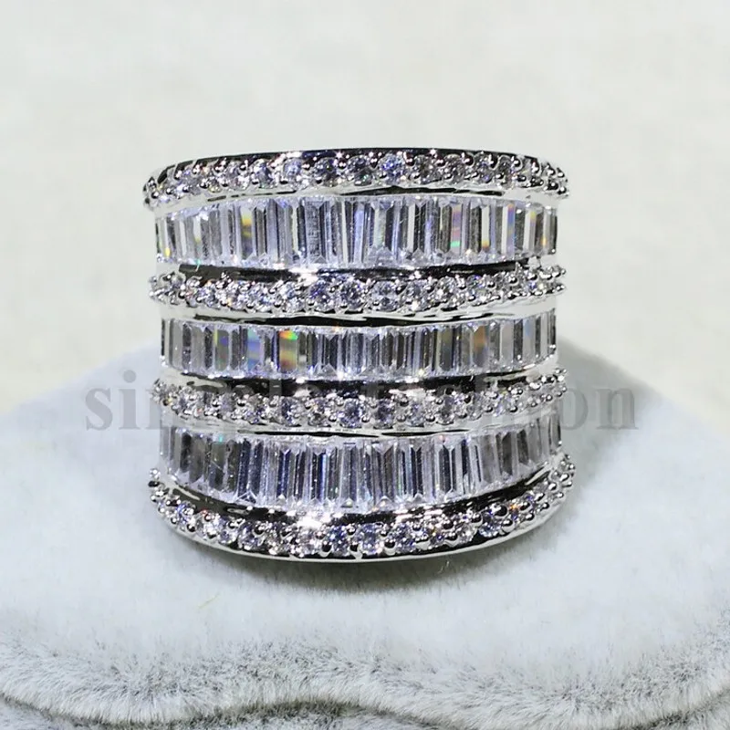 Блестящее серебряное коктейльное кольцо 925 пробы ювелирное изделие на пальце