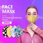 Маска для лица 5 шт.лот KN95 Mouh, 4-слойная, с фильтром, защитные маски FFP2, многоразовая дышащая Пылезащитная маска с ушными петлями, маска для лица