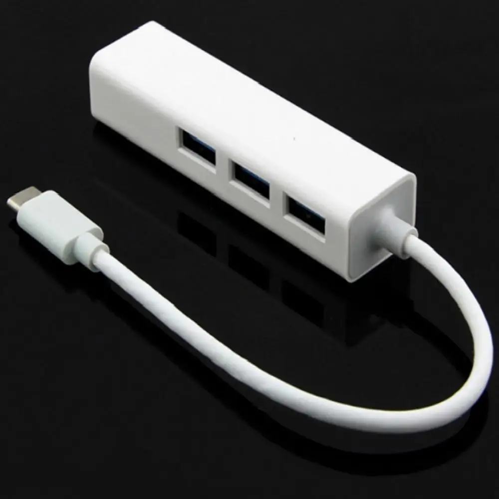 

4 IN 1 HUB Type-C To Gigabit Ethernet RJ45 LAN Network Card Adapter USB 2.0 Hub Network Adapter For Laptop Computer
