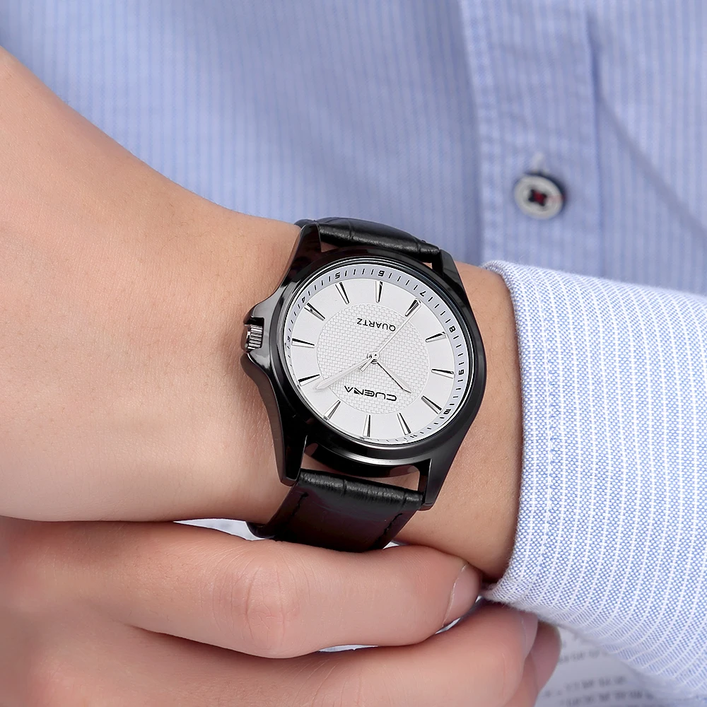

CUENA, новинка ноября 2019, мужские часы Montres, кожаные Кварцевые аналоговые наручные часы, часы-браслет, горячая Распродажа, мужские часы