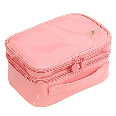 Pink M Чехол для макияжа, высокое качество, водостойкая косметичка из искусственной кожи, вместительный Чехол-органайзер для путешествий, Женская портативная косметичка, коробка для туалетных принадлежностей - Цвет: Pink M