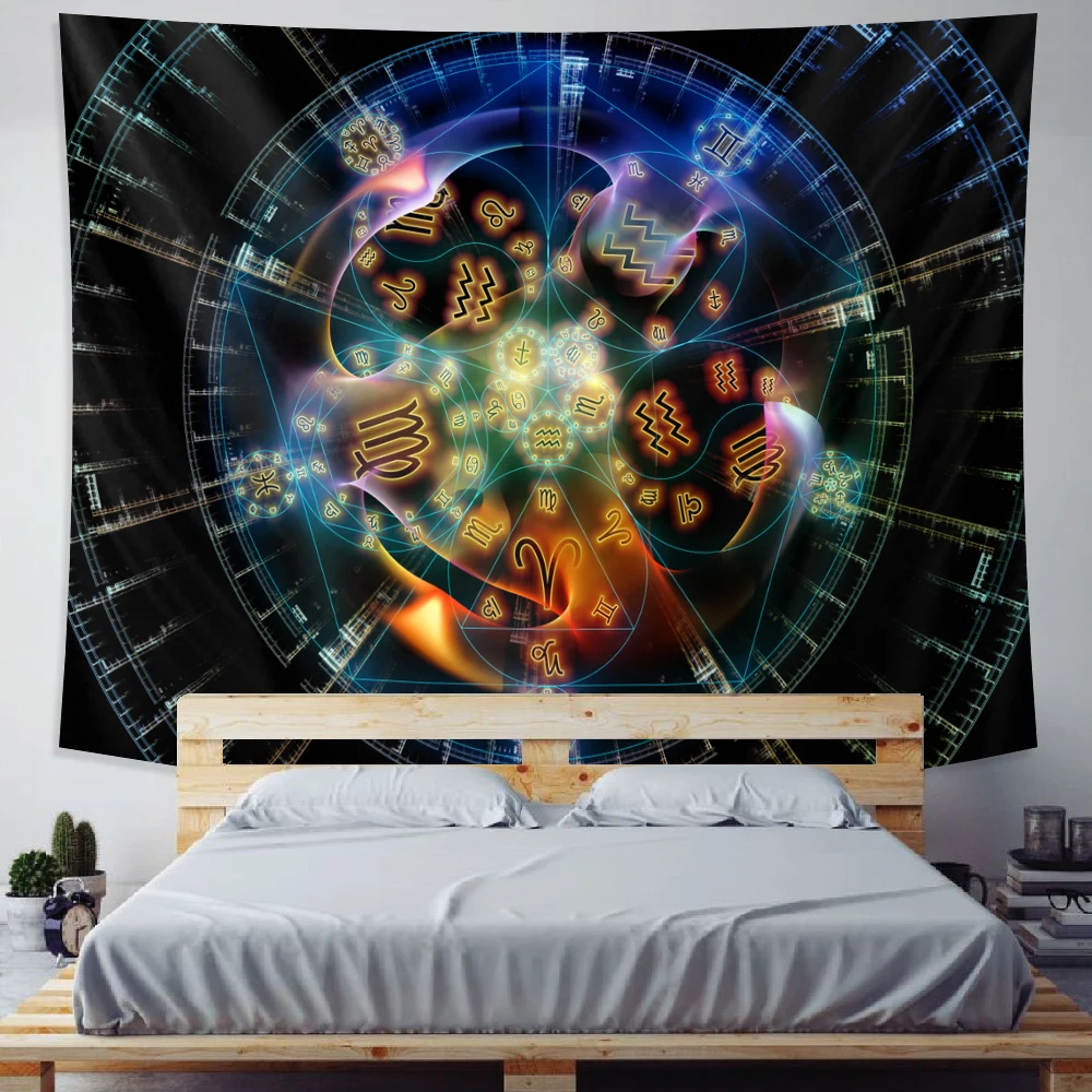 

2021 psychedelic scene home art decorative tapestry witchcraft tapestry Hippie Bohemian decorative Datura sheet sofa blanket