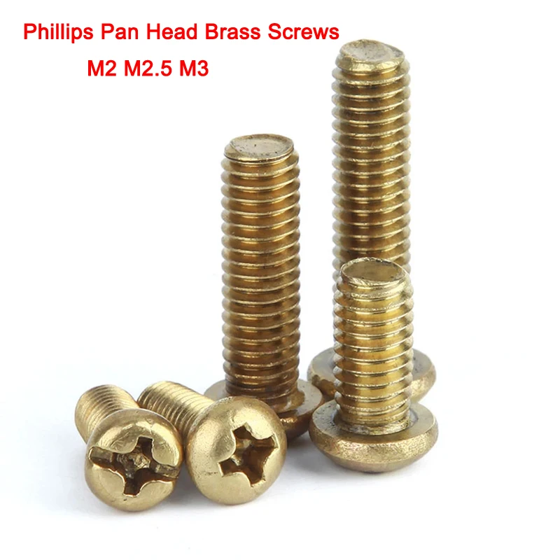 Винты крестовые латунные с круглой головкой 50 шт. | Обустройство дома