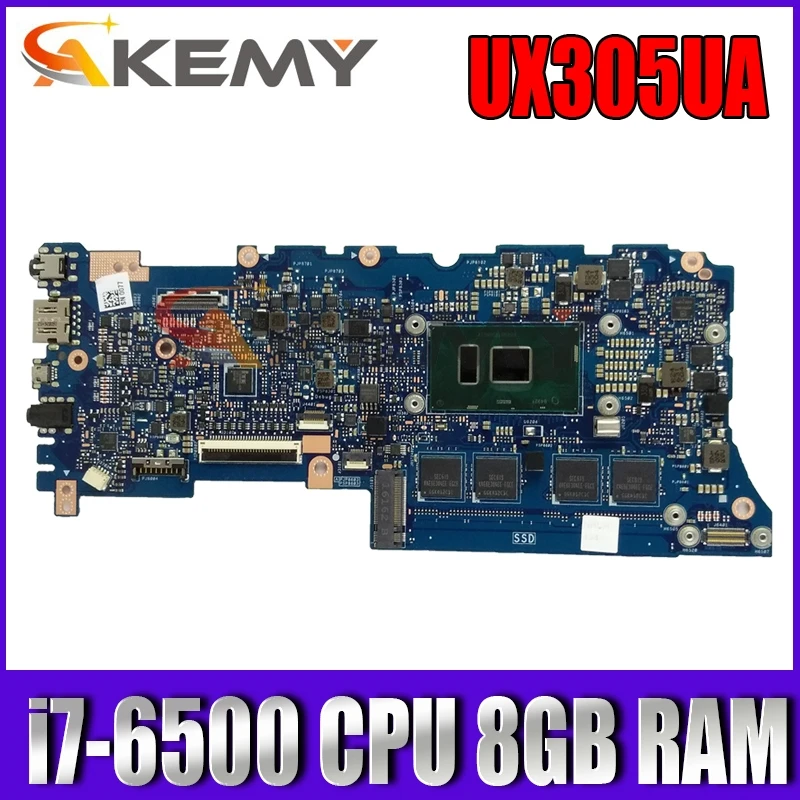 

UX305UA With i7-6500 CPU DDR3L 8GB RAM mainboard For ASUS UX305U UX305UA laptop motherboard 90NB0AB0-R00011 Tested Free shipping