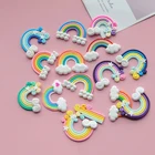 10 шт. Полимерная глина Радужные облака украшения DIY принадлежности для рукоделия ювелирные изделия Аксессуары для волос телефонная нашивка в виде ракушки Искусство Декор материалы