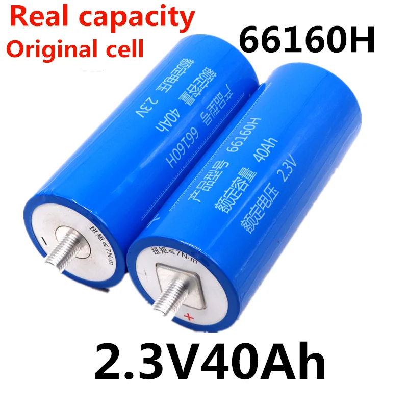 Оригинальный Цилиндрический литий ионный аккумулятор Yinlong LTO66160H 2 3 В 40 Ач