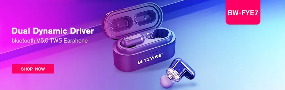 BlitzWolf FYE3S FYE3 3 TWS True Wireless Bluetooth 5.0 Наушники с цифровым индикатором питания Smart Touch Двусторонние наушники-вкладыши 2600 мАч Зарядное устройство Портативное зарядное устройство Power Bank для смар