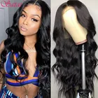 Satai объемная волна кружева парик часть синтетические волосы парики из натуральных волос на кружевной перуанский объемная волна Синтетические волосы на кружеве парик 180 плотность Синтетические волосы на кружеве парики из натуральных волос