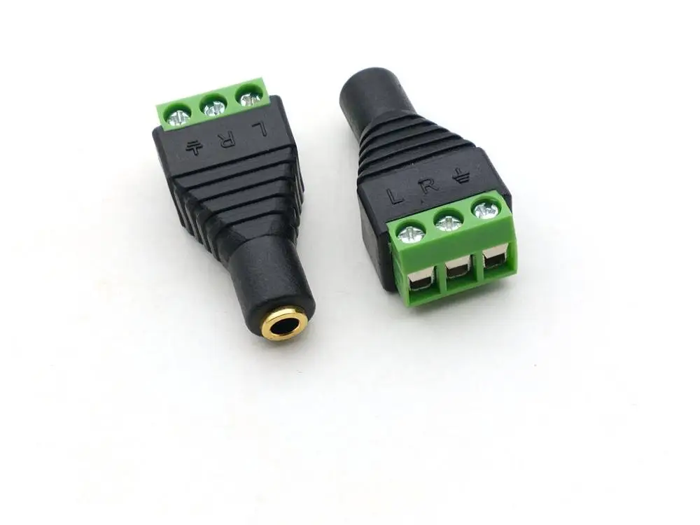 Позолоченный 2 5 мм стерео гнездовой разъем аудио терминал связующий адаптер |