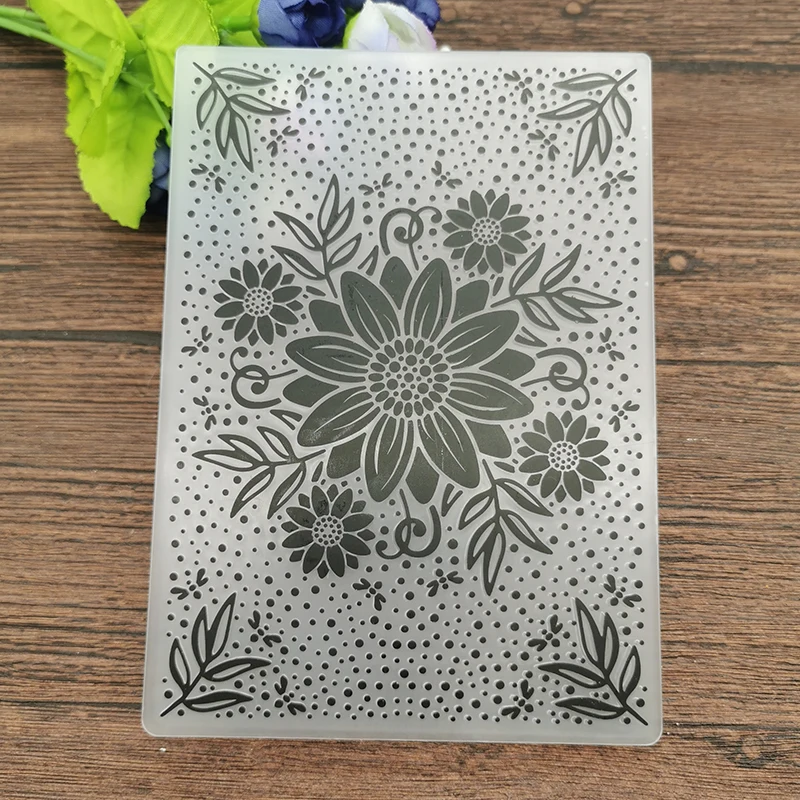 

AOKEDIY Flower print DIY Plastic Embossing Folders for DIY Scrapbooking Paper Craft/Card Making Decoration Supplies