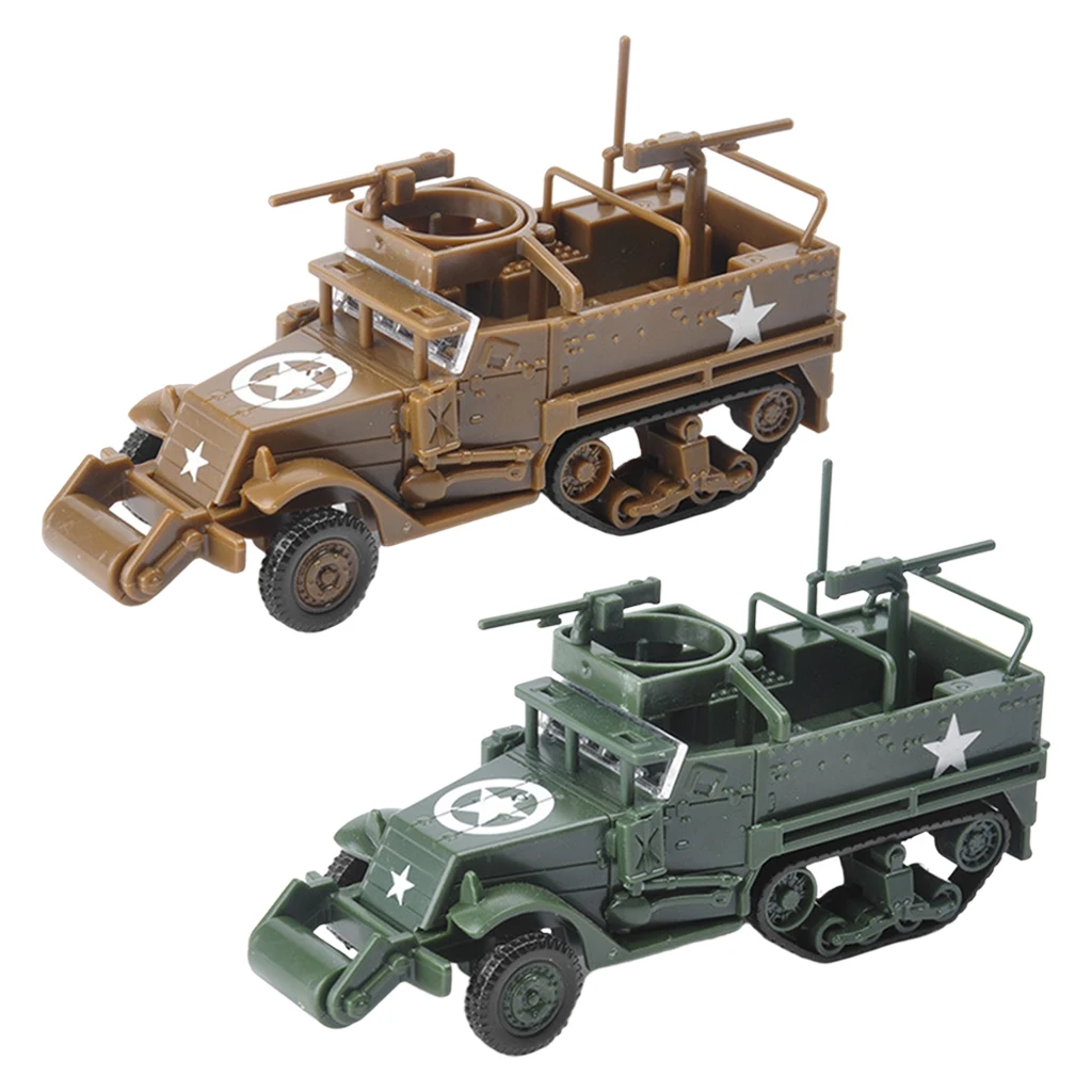 

1/72 American M3A1 Semi-tracked Simulation Vehicle Toys Assembly Vehicle