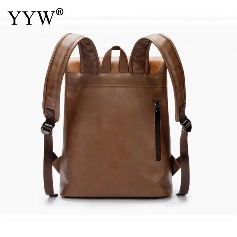 

New Vintage Men Hasp Backpack England Style Fashion Retro PU Leather Backpacks Men'S Bag Mochila Large Capacity Male Bolsa Sac