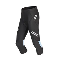 wosawe men cycling pant elastic cycling tights gel pad shockproof calf length bicycle shorts mtb bike trousers