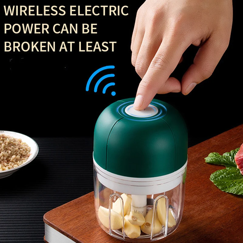

Wireless Electric Garlic Press Meat Portable Household Garlic Device Mini Meat Grinder Baby Complementary Food Mixer Grinding