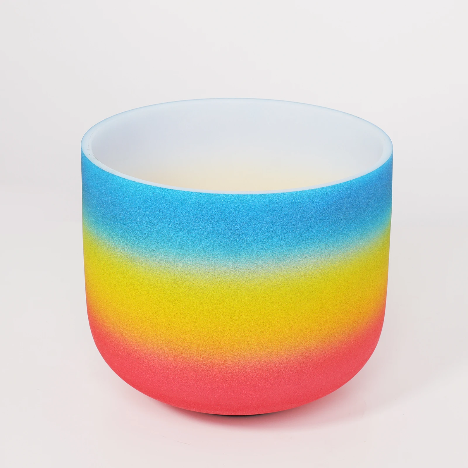 CVNC 8 &quotNote G горла чакра цвета радуги Матовый Кварцевый Поющий чаша|Колокольчики и