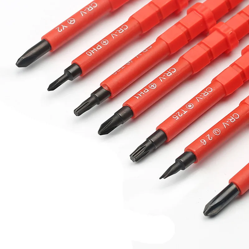 

Insulated Screwdriver Set Screw Driver Destornillador Aislamiento Bit Magnetic Slotted Holder for Electrician Hand Tool