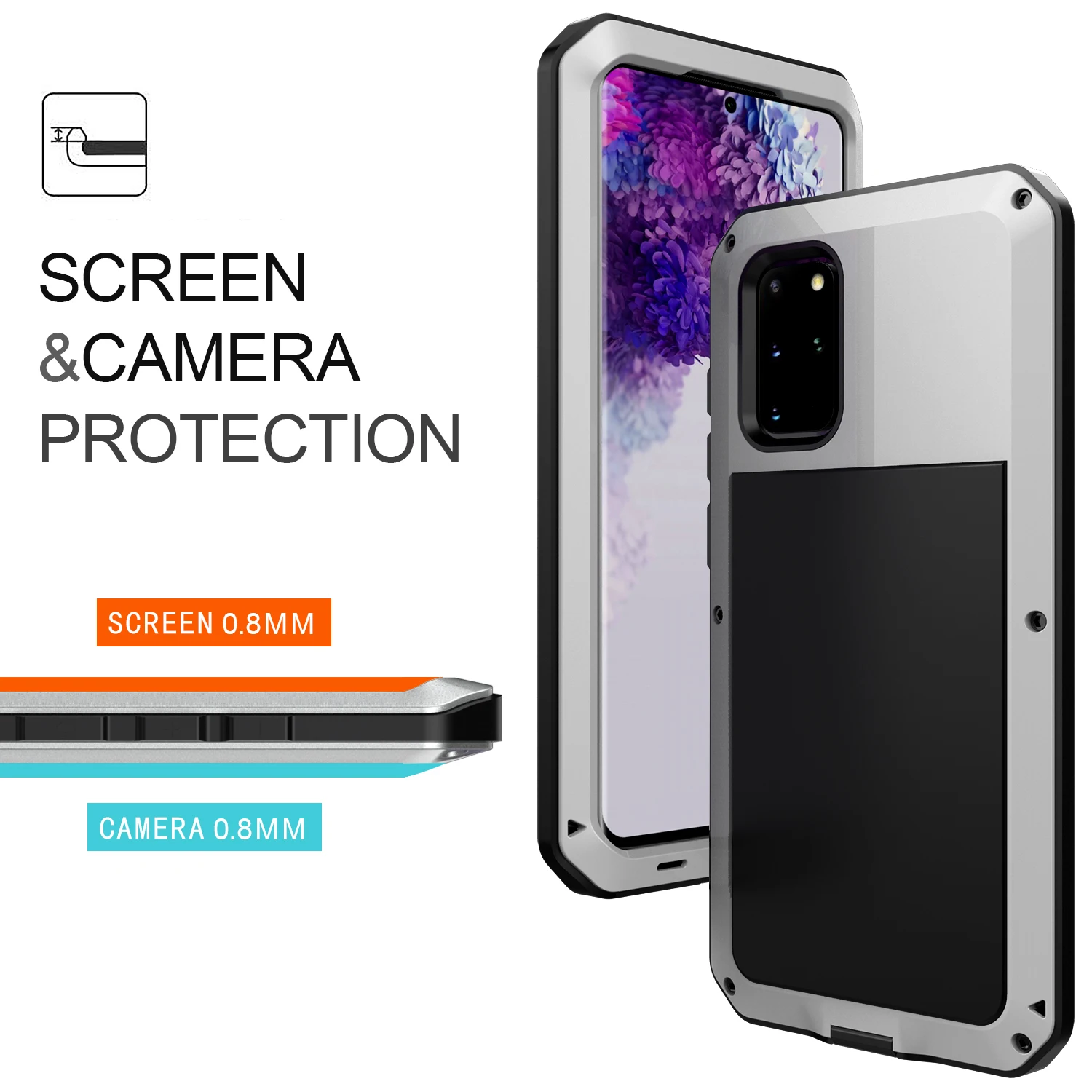 

Waterproof Case with Fingerprint Unlock Shockproof Dust proof Waterproof Case For Samsung Galaxy S20 Note20 plus Ultra Cover